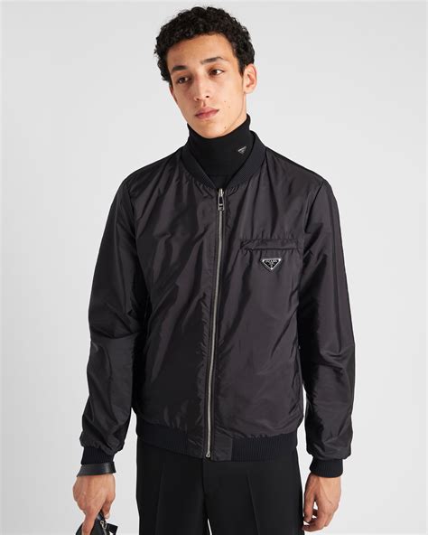 prada bomber jacket leather|prada nylon bomber.